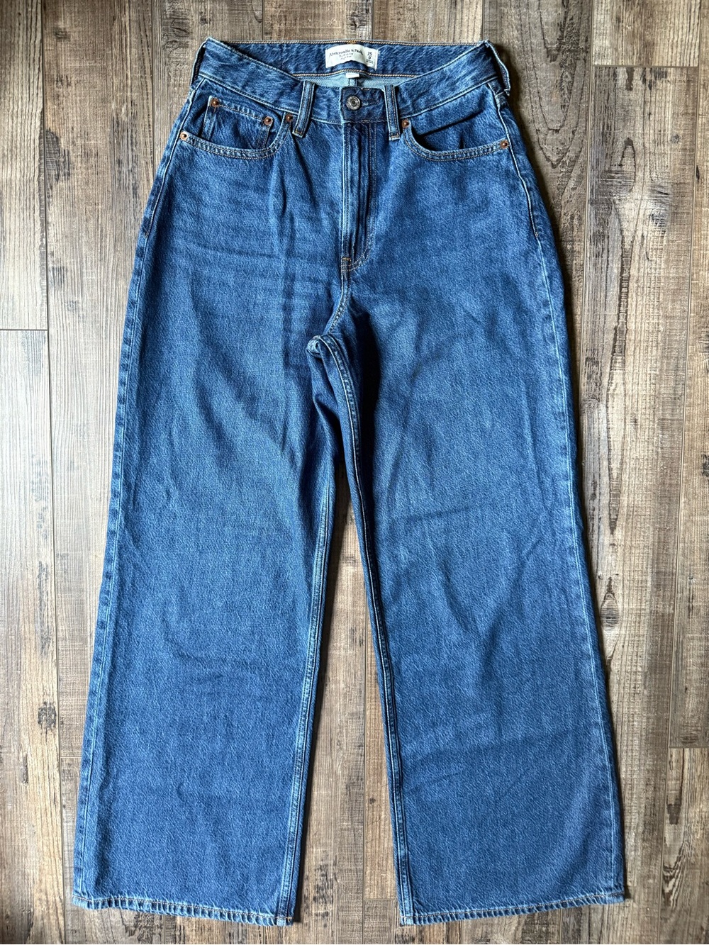Abercrombie & Fitch The Wide Leg High Rise Curve Love Jeans 25/0